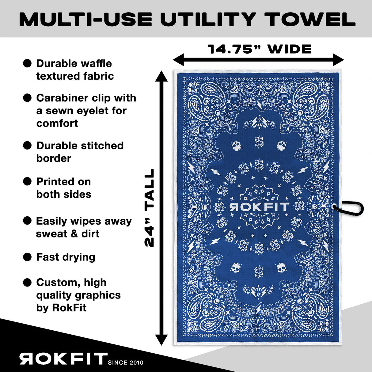 Utility Towel - Paisley Blue