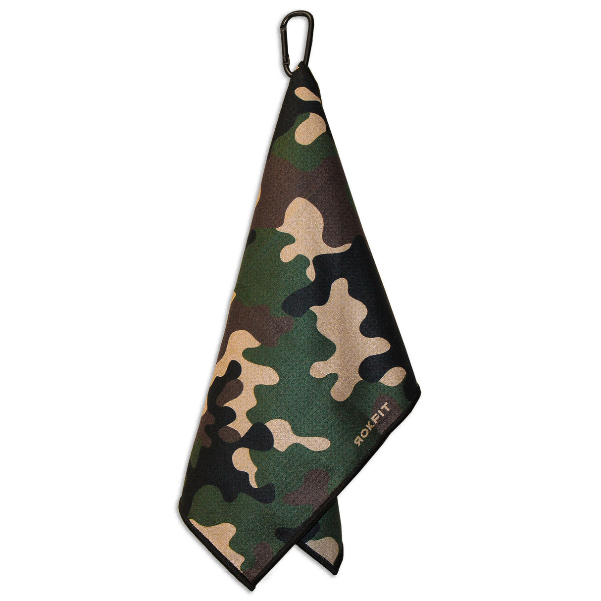Hanging view of Utility Towel with 'Camo' graphic