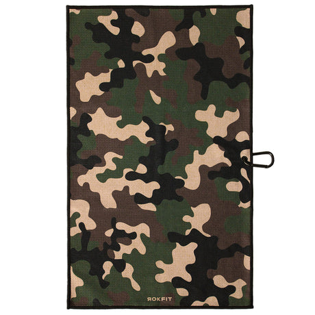 Front view of Utility Towel with 'Camo' graphic
