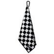 Hanging view of Utility Towel with 'Checker' graphic