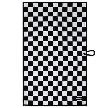 Front view of Utility Towel with 'Checker' graphic