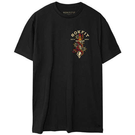 Front view of unisex black Active Tee with 'Embrace The Process' graphic