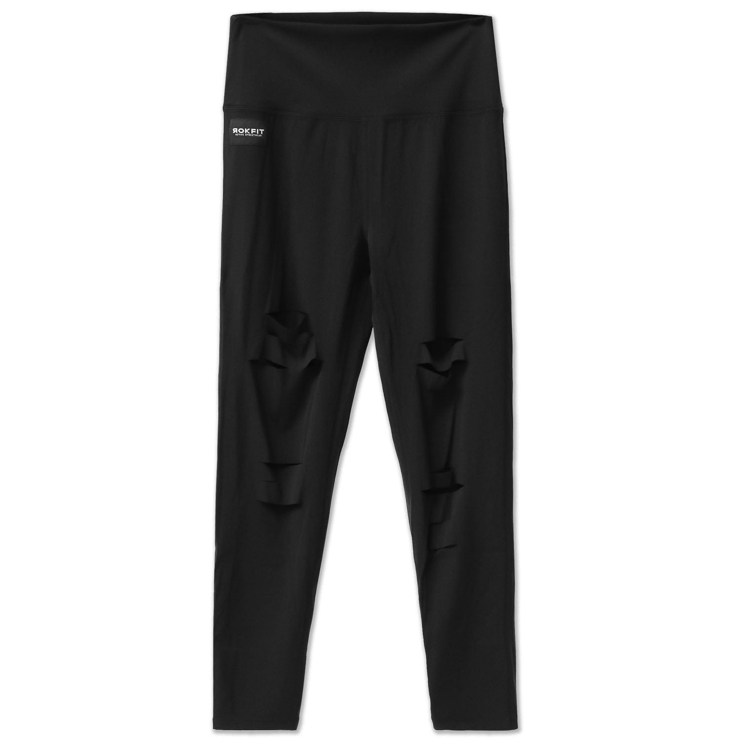 Front view of women's black Cutline Leggings