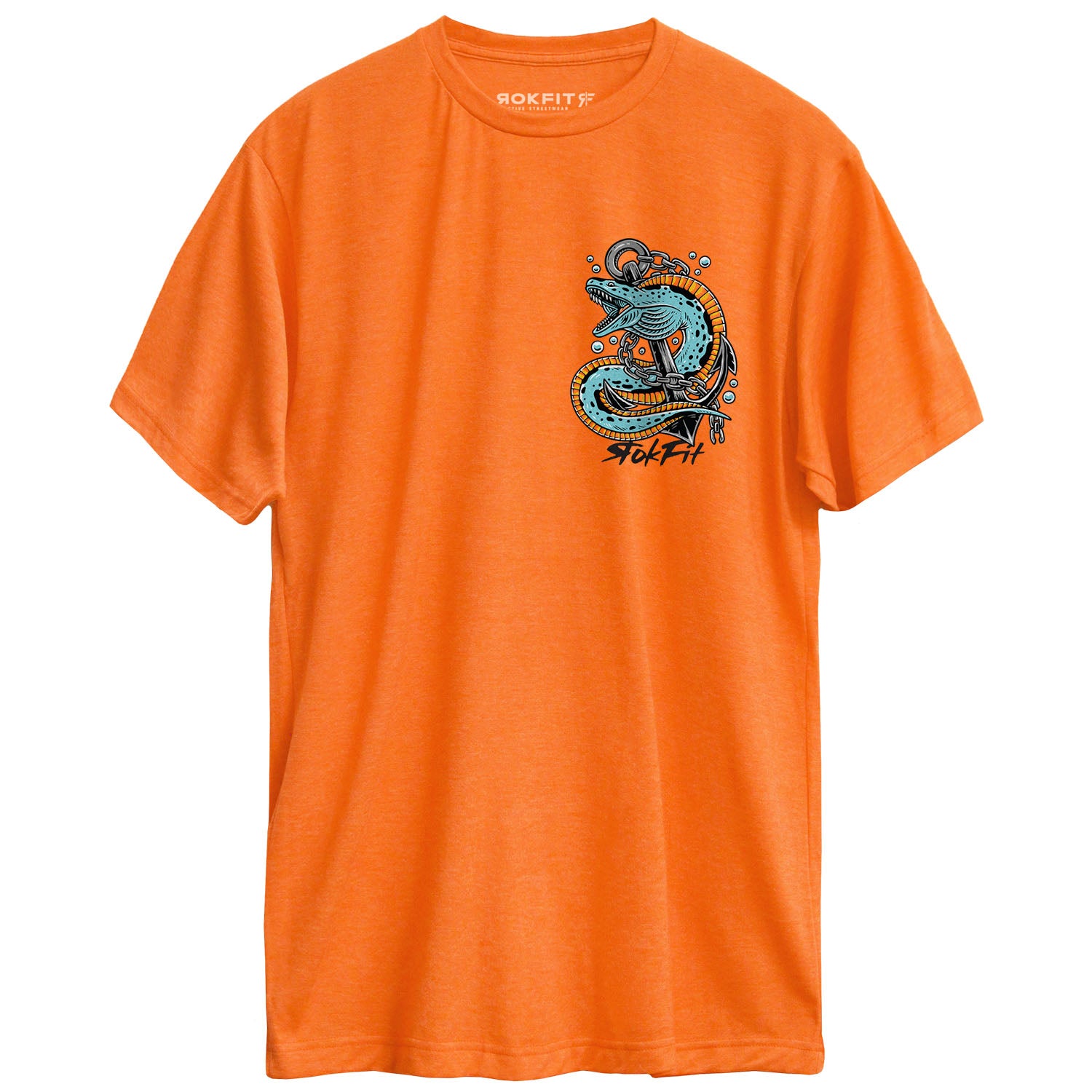 Front view of orange unisex Active Tee with 'Prepare For The Unknown' graphic