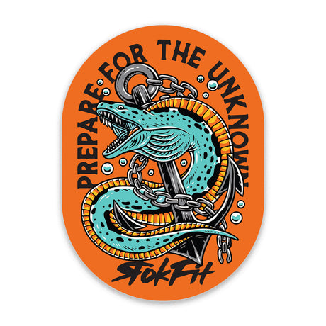 Sticker with 'Prepare For The Unknown' graphic