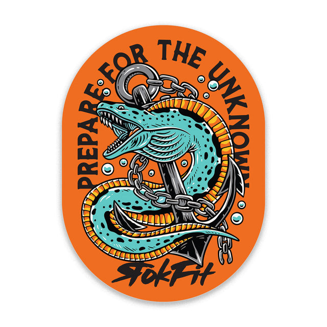 Sticker with 'Prepare For The Unknown' graphic