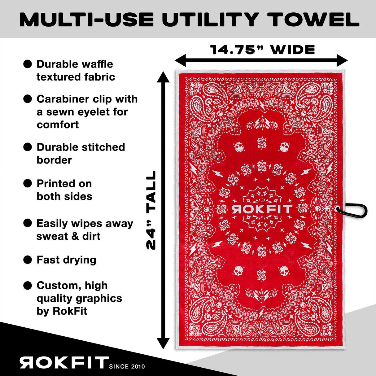 Utility Towel - Paisley Red