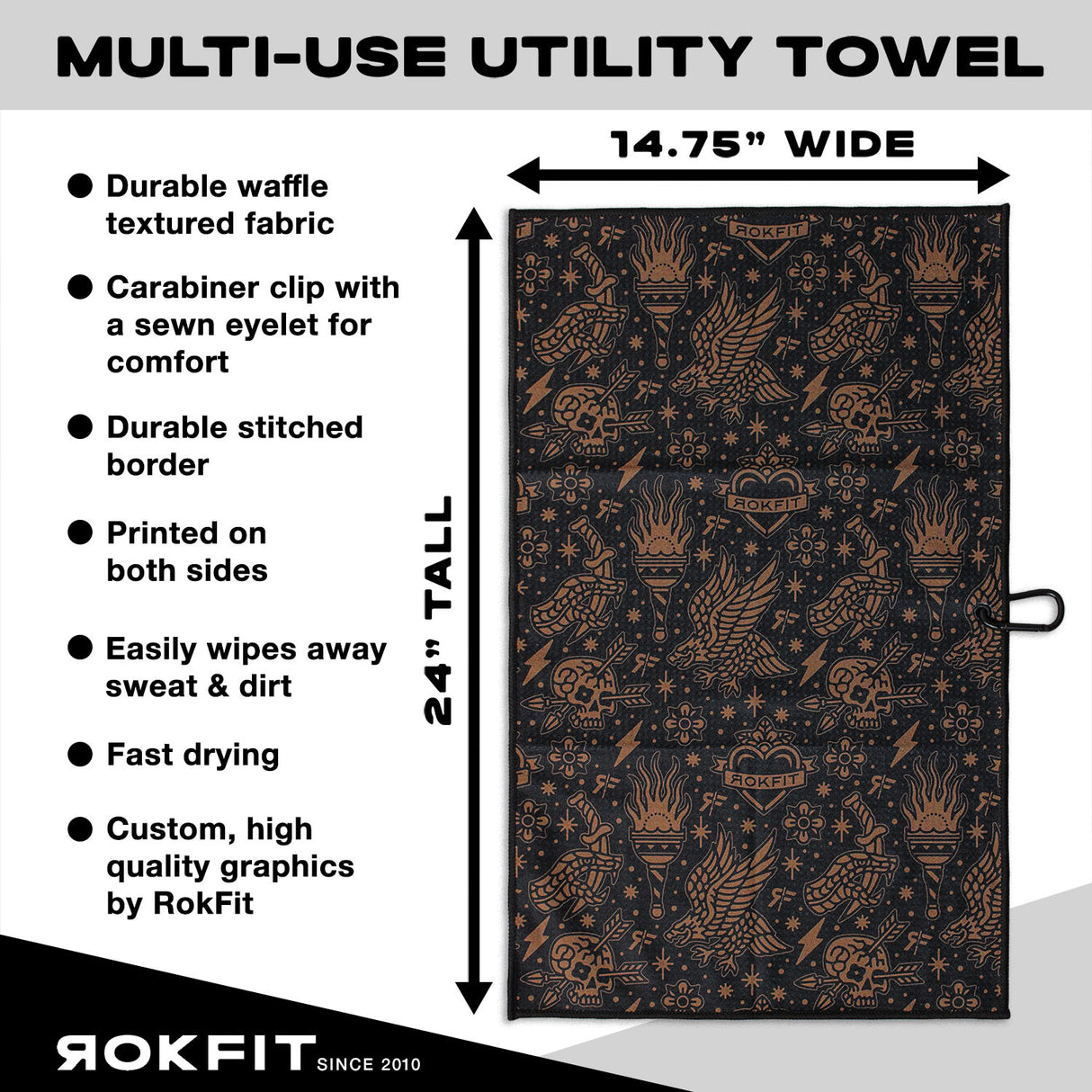 Utility Towel - Black & Gum Flash