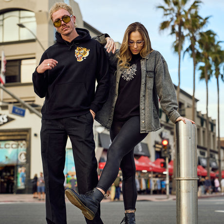 Female model outdoors wearing Night Out Leggings