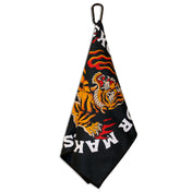 Hanging view of Utility Towel with 'Make Excuses or Make Progress' graphic