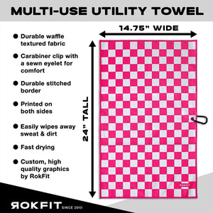 Utility Towel - Pink Checker