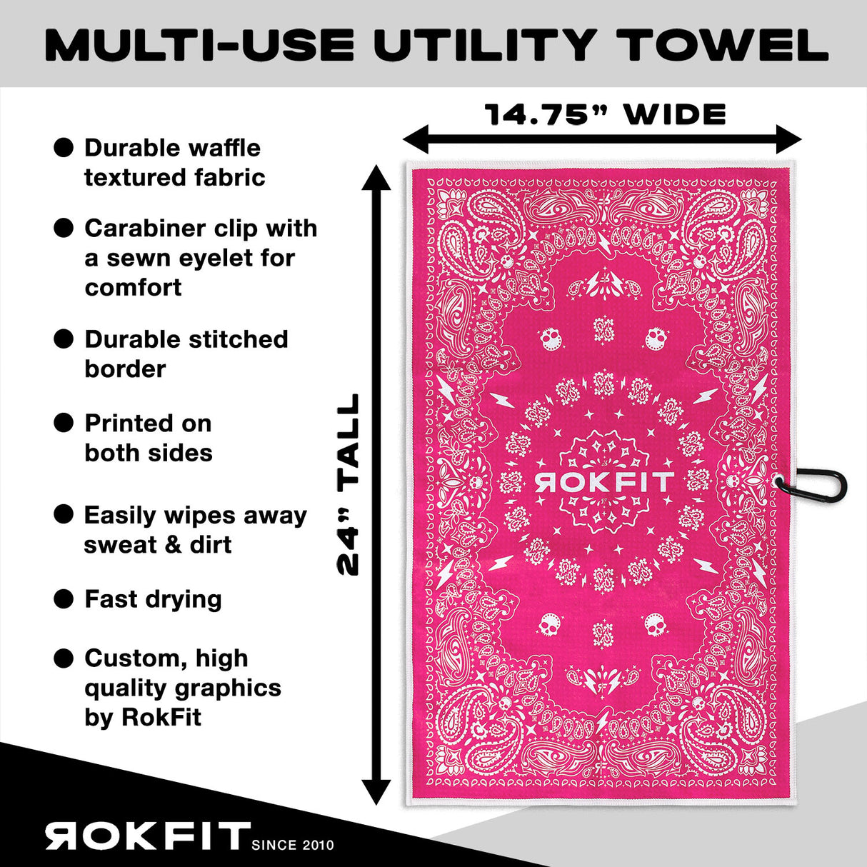 Utility Towel - Paisley Pink