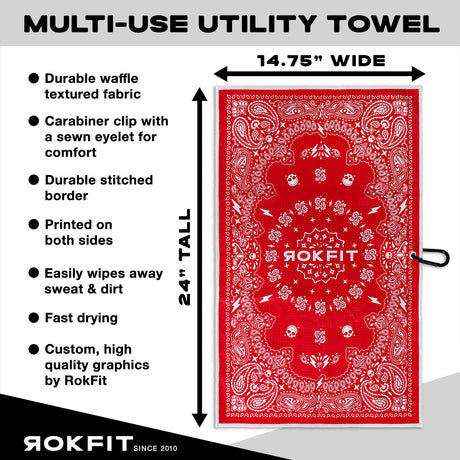 Utility Towel - Paisley Red